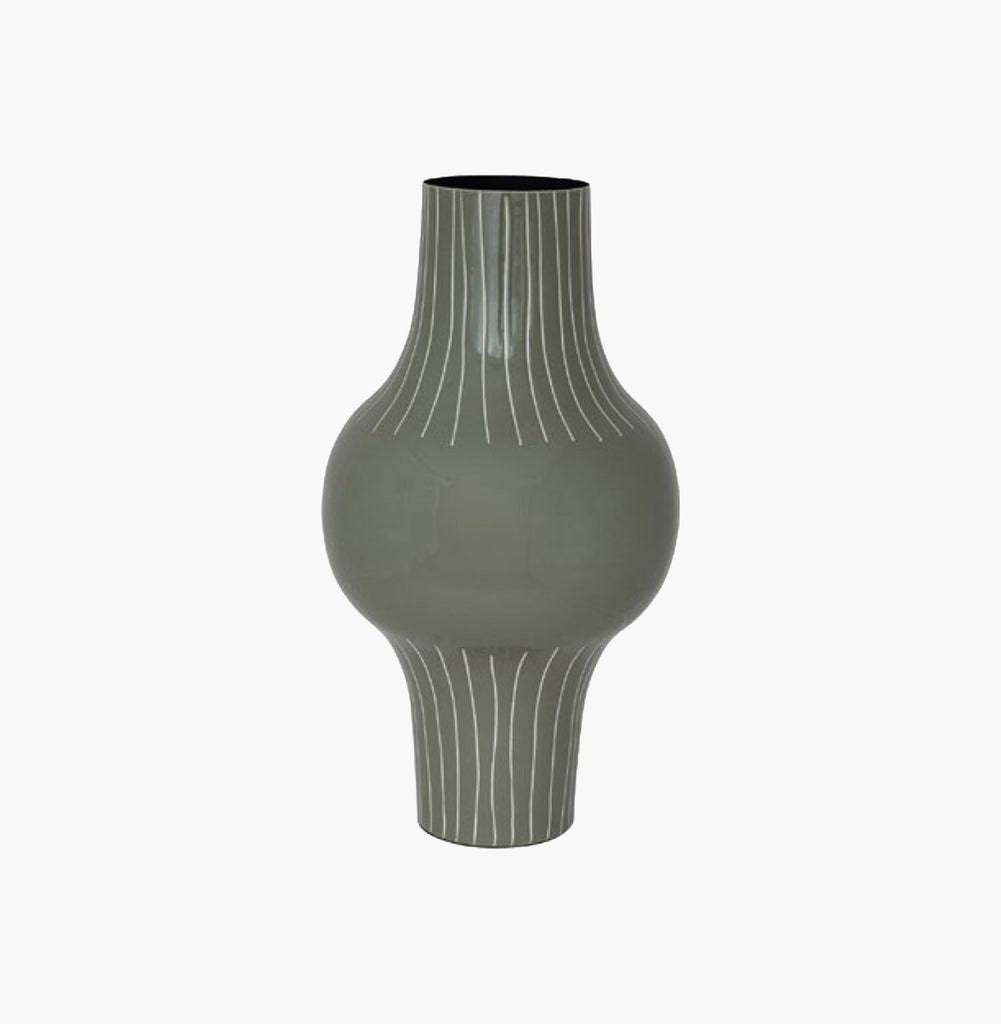 Jarrón Verde Enameled