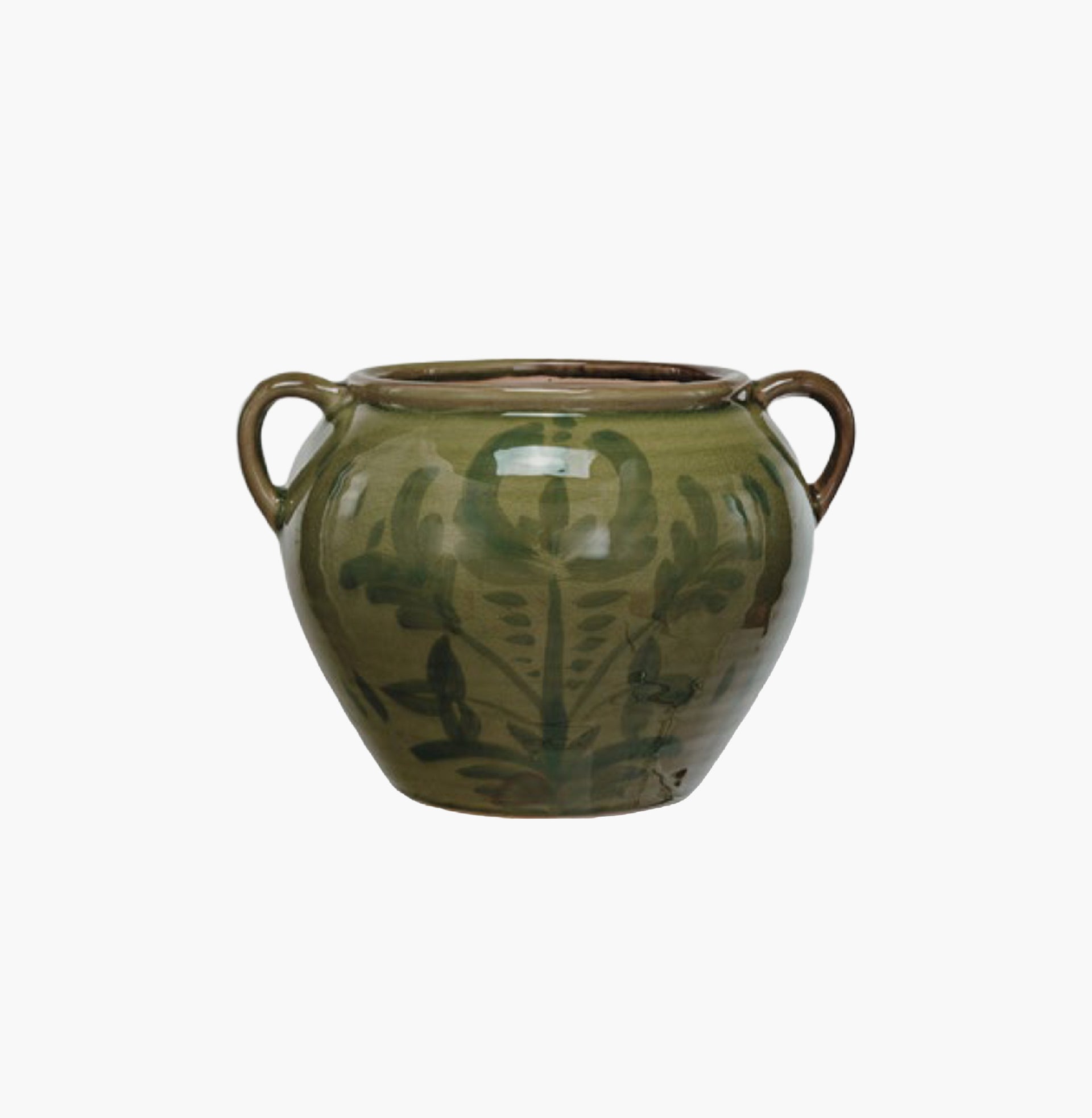 Jarrón Terracota con Verde