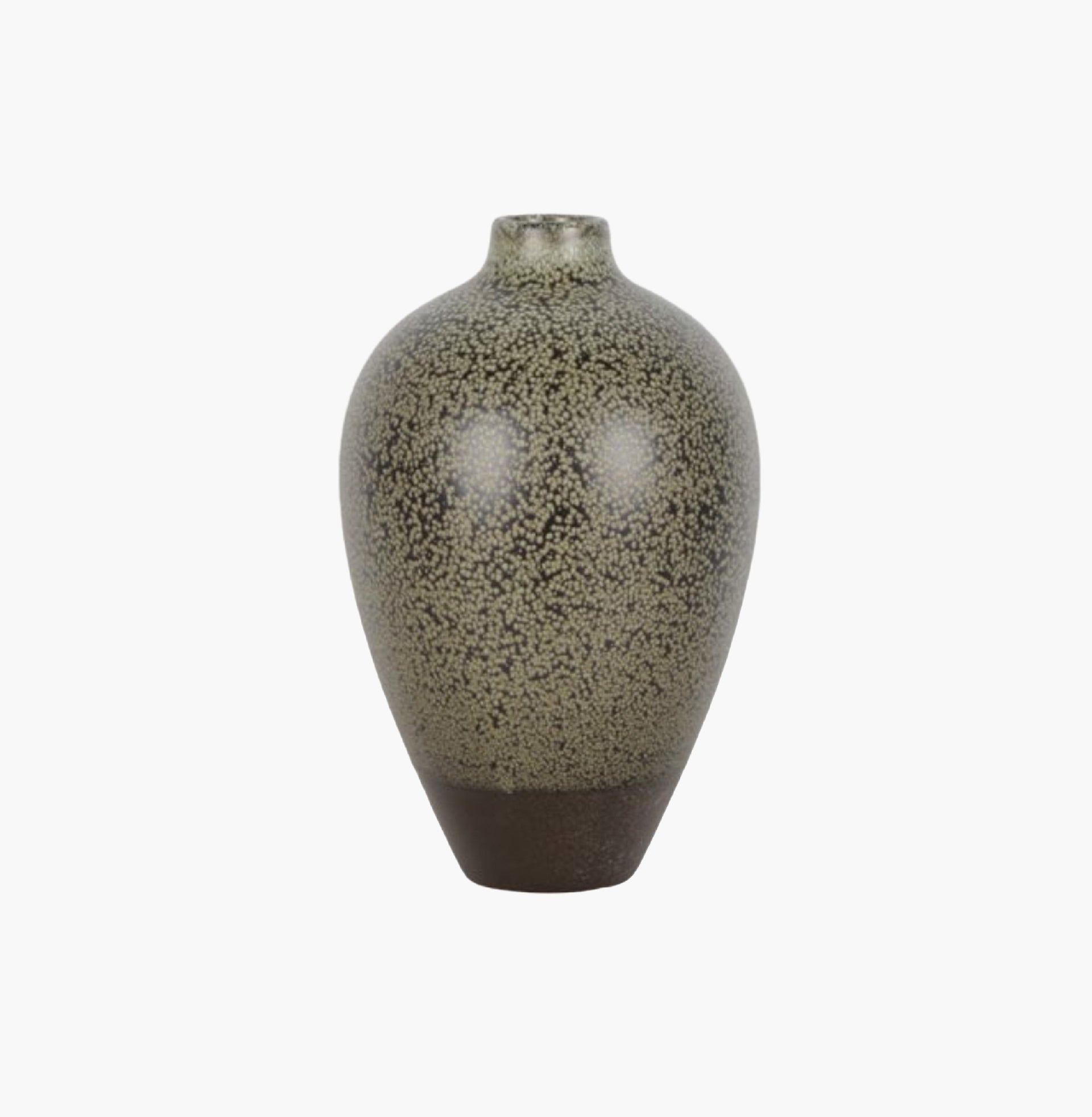 Jarrón verde jaspeado