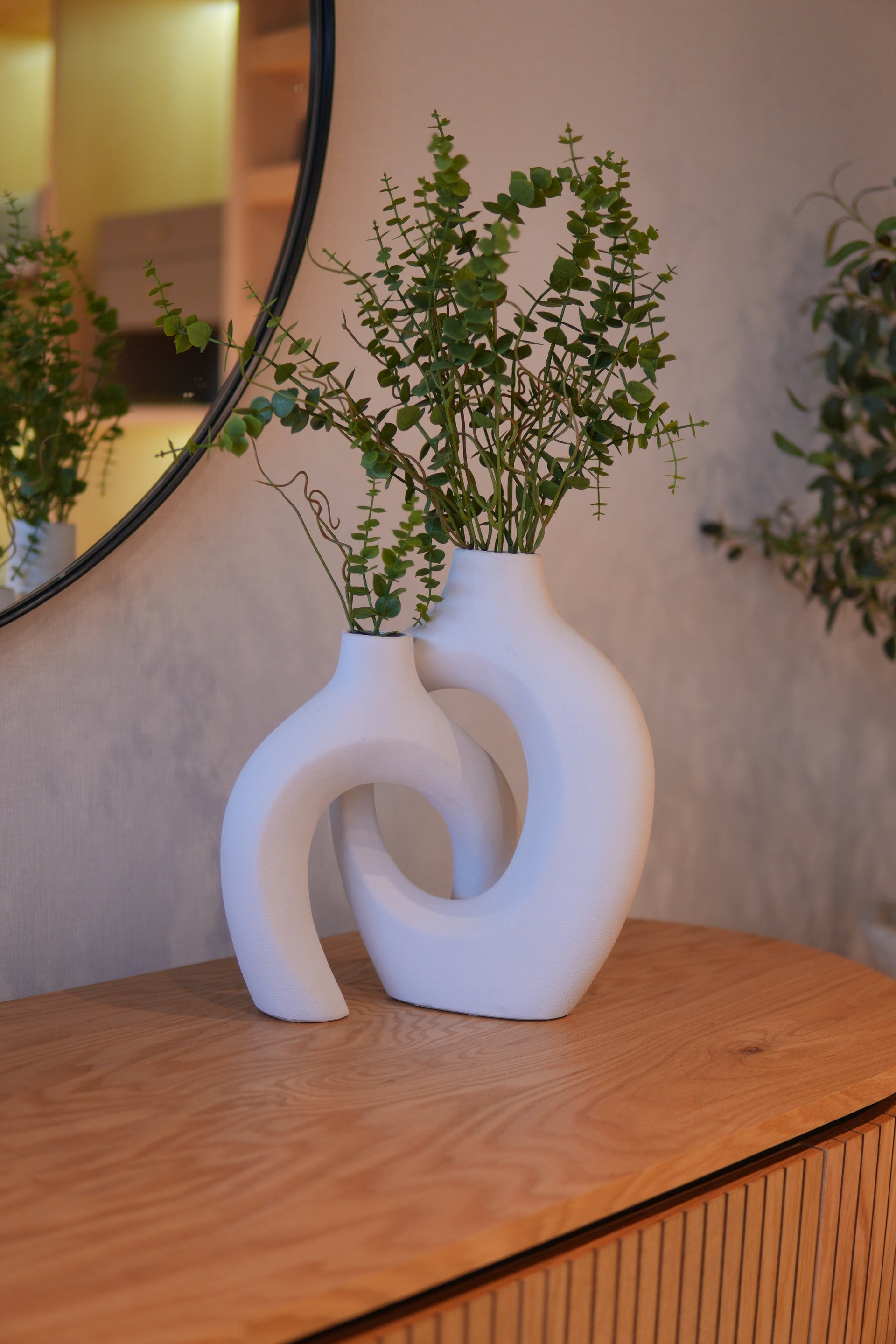 Jarrón Blanco doble