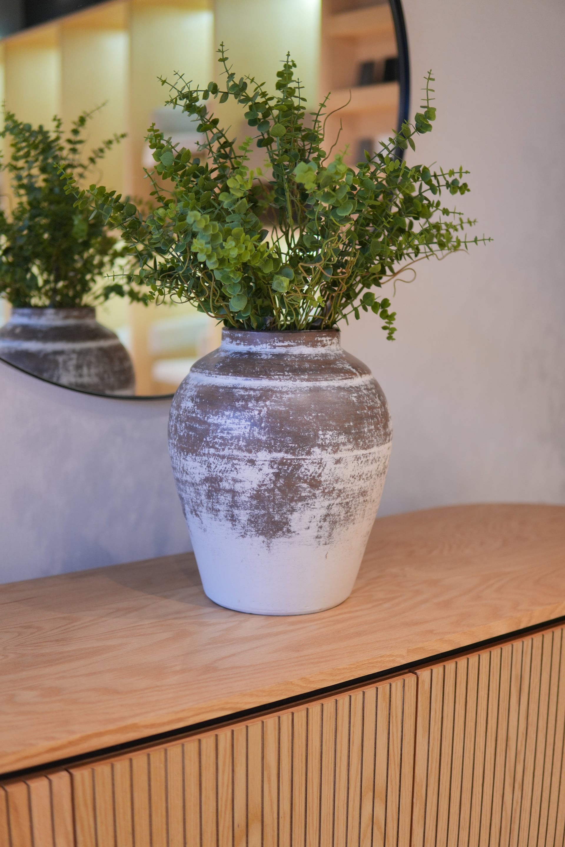 Florero Mediano Talco Café