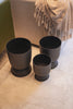 Set de macetas negras