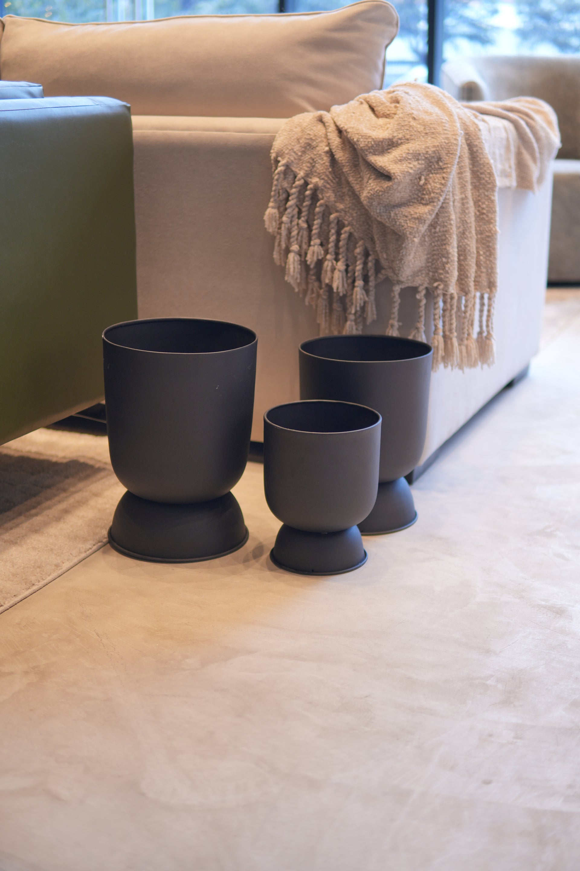 Set de macetas negras